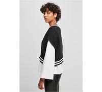Urban Classics Cropped Knit College V Neck Sweater Nero M Donna