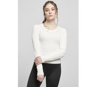 Urban Classics Felpa da donna Felpa da donna con scollo largoitesand XS Bianco