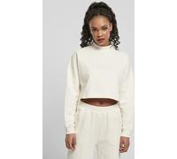 Urban Classics Felpa da donna Felpa da donna Cropped Oversized Sweat High Neck Crew Whitesand 3XL Bianco