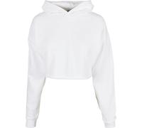 Urban Classics Felpa da donna Felpa da donna Oversized Cropped Hoody White 3XL Bianco
