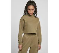 Urban Classics Felpa da donna Ladies Cropped Oversized Sweat High Neck Crew Tiniolive L Verde