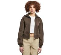 Urban Classics Giacca da Donna con Zip Oversize Felpa con Cappuccio, Marrone, 5X-Large