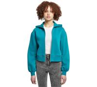 Urban Classics Giacca da Donna con Zip Oversize Felpa con Cappuccio, Verde Acqua, 5X-Large