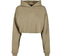 Urban Classics Felpa donna Donna Oversized Cropped Hoody Khaki 4XL Cachi