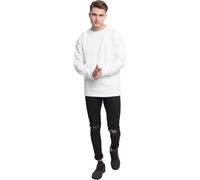 URBAN CLASSICS Felpa Uomo Oversize a Maniche Lunghe, Maglione per l´inverno, Polsini e Vita Elastici, Colore bianco, Taglia M