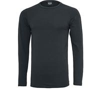 Urban Classics Maglietta elasticizzata L/S, Maglia a Maniche Lunghe, Uomo, Nero (Black 00007), L