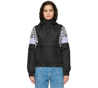 URBAN CLASSICS Giacca a Vento Donna con Cappuccio, Giacca Imbottita e Impermeabile, Effetto Animalier , Pull Over con Zip, Taglie XS - 5XL