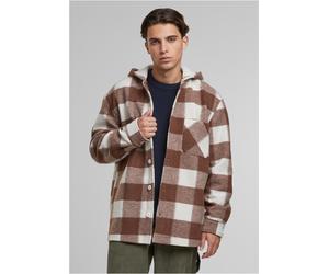 Urban Classics Giacca Big Check With Cappuccio TB7047 L Bianco