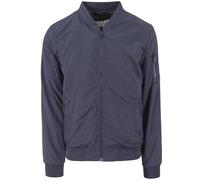 URBAN CLASSICS Giacca Bomber Uomo, Ottimo per le Mezze Stagiorni, Stile Old School, Giubbotto Corto, Vestibilità Ottimale, Colore: blu navy, Taglia: S