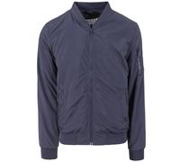 URBAN CLASSICS Giacca Bomber Uomo, Ottimo per le Mezze Stagiorni, Stile Old School, Giubbotto Corto, Vestibilità Ottimale, Colore: blu navy, Taglia: S