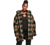Urban Classics Giacca da Donna con Cappuccio Sherpa, Tortora Morbida/Nero, XXXXL