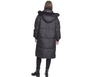 Urban Classics Giacca da donna Donna Oversize Faux Fur Puffer Coat Nero XXL Nero