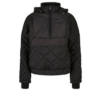 Urban Classics Giacca da donna Donna Oversized Diamond Quilted Pull Over Jacket Nero M Nero