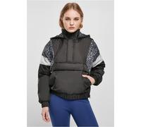 Urban Classics Giacca da donna Giacca da donna Aop Mixed Pull Over Nero/Snowleo/Lightasphalt S Nero