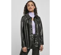 Urban Classics Giacca da donna Giacca da donna in ecopelle Overshirt Nero M Nero