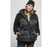 Urban Classics Sherpa Mix Puffer Big Jacket Nero 3XL Donna