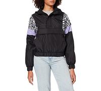 Urban Classics Giacca da Donna-Mixed Pull Over, Nero/zebrato, M