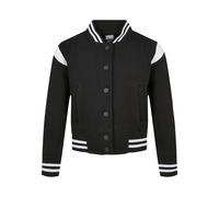 Urban Classics Giacca di felpa nero / bianco, Taglia 146-152