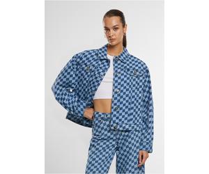 Urban Classics Giacca di jeans da donna Giacca di jeans da donna anni '80 Oversized Laser Printed Denim Jacket TB6896 XL Nero