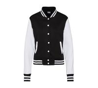 Urban Classics Giacca College da donna Giacca da donna 2-tone College Sweatjacket Nero/White 4XL Nero