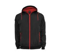 Urban Classics Contrast Windrunner, Cappotto Uomo, Noir/Rouge, XL