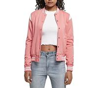 Urban Classics Giacca Felpa College da Donna, Rosa (Palepink/Sabbia Bianca), 3XL Plus
