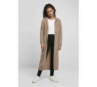 Cardigan lungo da donna Urban Classics hooded feather Marron XL