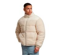Urban Classics Giacca trapuntata TB7940 Fabric Mix Teddy Puffer Bianco L