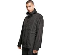 Urban Classics Giacca in Crepe di Nylon con Doppia Tasca, Nero, S Uomo