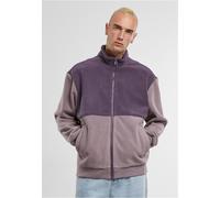 Urban Classics Colour Block Polar Fleece Full Zip Sweatshirt Viola 2XL Uomo