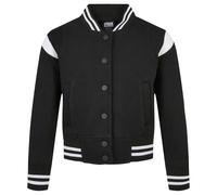 Urban Classics Giacca di felpa nero / bianco, Taglia 110-116