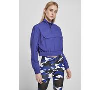 Urban Classics Giacca leggera da donna Giacca da donna Cropped Crinkle Nylon Pull Over Bluepurple M Blu