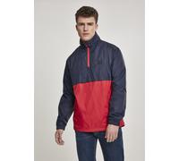 Urban Classics Giacca leggera Stand Up Collar Pull Over Navy/Rosso Fuoco XL Blu