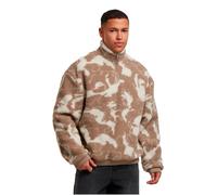 Urban Classics Pattern Fleece Oversized Jacket Marrone XL Uomo