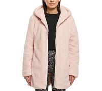 URBAN CLASSICS Giacca per Donna in Sherpa con Cappuccio, Cappotto Lungo dal Taglio Oversize, Chiusura a Zip, Diversi Colori Disponibili, Taglie XS - 5XL