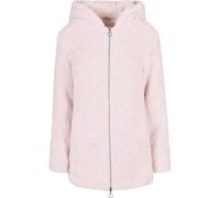 URBAN CLASSICS Giacca per Donna in Sherpa con Cappuccio, Cappotto Lungo dal Taglio Oversize, Chiusura a Zip, Diversi Colori Disponibili, Taglie XS - 5XL