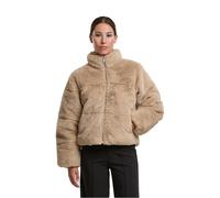 Urban Classics Giacca trapuntata da donna Giacca corta in pelliccia sintetica da donna TB7935 M Beige
