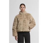 Urban Classics Giacca trapuntata da donna Giacca corta in pelliccia sintetica da donna TB7935 S Beige