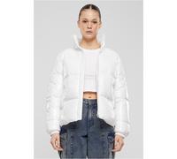 Urban Classics Giacca trapuntata da donna Giacca corta riciclata e lucida da donna TB7003 4XL Bianco