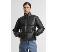 Urban Classics Giacca trapuntata da donna Giacca puffer da donna in pelle sintetica TB7073 5XL Nero