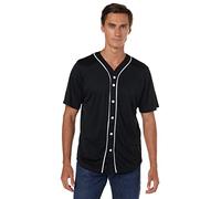 URBAN CLASSICS Giacca Uomo Baseball Estiva, Cassacca da Baseball Traspirante, Giacca Sportiva con Bottoni a Pressione, Colore nero/bianco, Taglia L