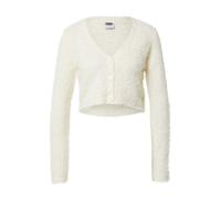Urban Classics Cardigan da donna con piume arricciate XXL Bianco