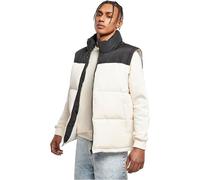 Urban Classics Gilet Block Puffer Giacca, Nero/Bianco Sabbia, S Uomo