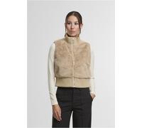 Urban Classics Gilet da donna Donna Cropped Faux Fur TB7933 M Beige