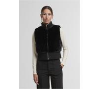 Urban Classics Gilet da donna Donna Cropped Faux Fur TB7933 M Nero