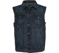 Urban Classics Gilet In Denim Retro Senza Maniche Con Collo A Risvolto