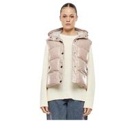 Urban Classics Gilet trapuntato da donna Gilet da donna in tessuto riciclato lucido With Cappuccio TB7004 M Rosa