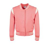 Urban Classics Girls Inset College Sweat Jacket Giacca, Palepink/Sabbia Bianca, 134-140 Bambina