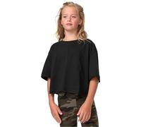 Urban Classics Girls Short Kimono Tee T-Shirt, Nero, 122 cm-128 cm Bambina