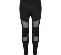 Urban Classics Girls Tech Mesh Leggings, Nero, 146 cm-152 cm Bambina